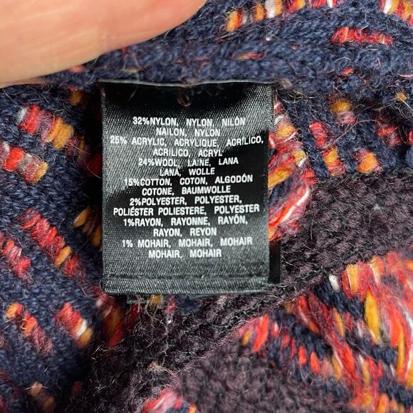 Anthropologie Moth Colorful Keavy Jacquard Cardigan Wool/Mohair Knit Size Small - Picture 6 of 10